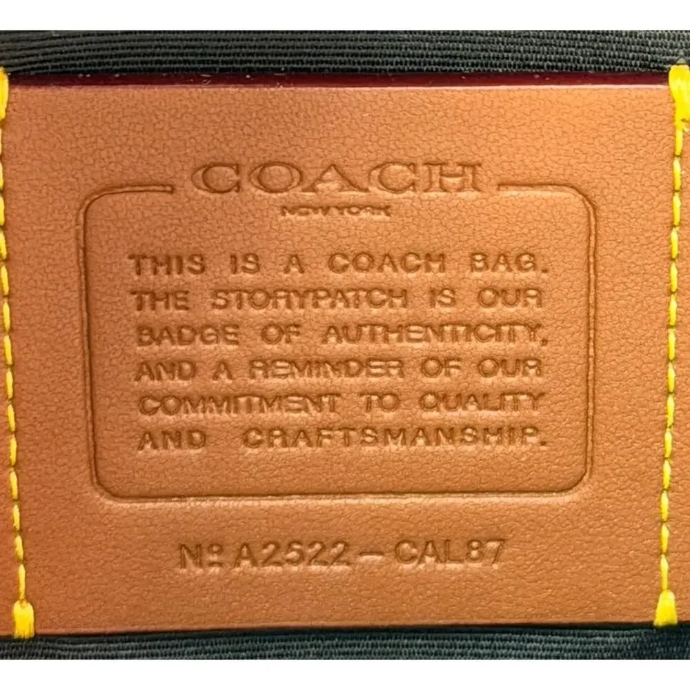 NWT Coach CAL87 Straw Hadley Turnlock Tote & CAP25 Straw Double Zip Wristlet - Picture 12 of 13